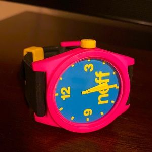 NEFF retro color block unisex wristwatch
